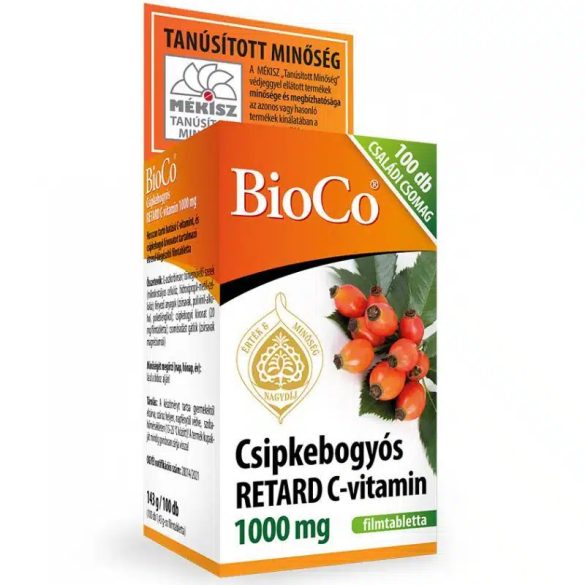 BioCo Csipkebogyós retard C-vitamin 1000 mg filmtabletta 100db