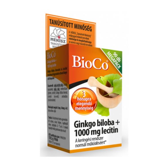 BioCo Ginkgo Biloba + 1000mg Lecitin kapszula - 90db