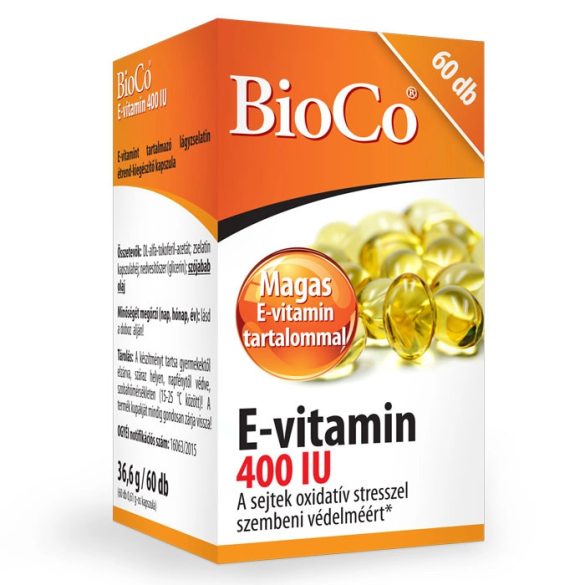 BioCo E-vitamin 400 IU lágyzselatin kapszula - 60db