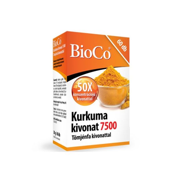 BioCo Kurkuma kivonat 7500 Tömjénfa kivonattal tabletta - 60db