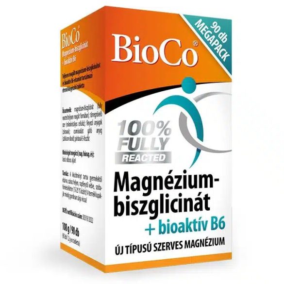 BioCo Magnézium-biszglicinát + bioaktív B6 Megapack 90db