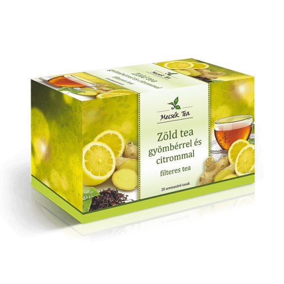 Mecsek zöld tea gyömbérrel és citrommal filteres 20 db