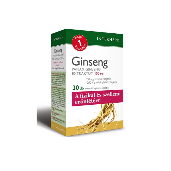 Interherb napi1 Ginseng Panax Extraktum kapszula 100mg 30db