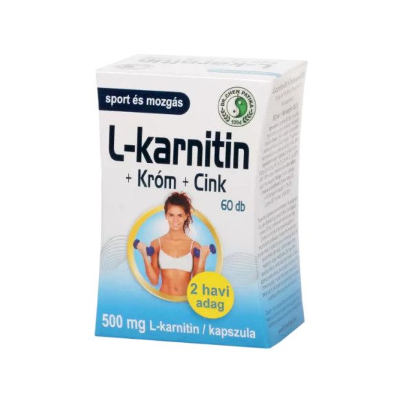 Dr. Chen L-karnitin 500 + króm + cink kapszula - 60 db