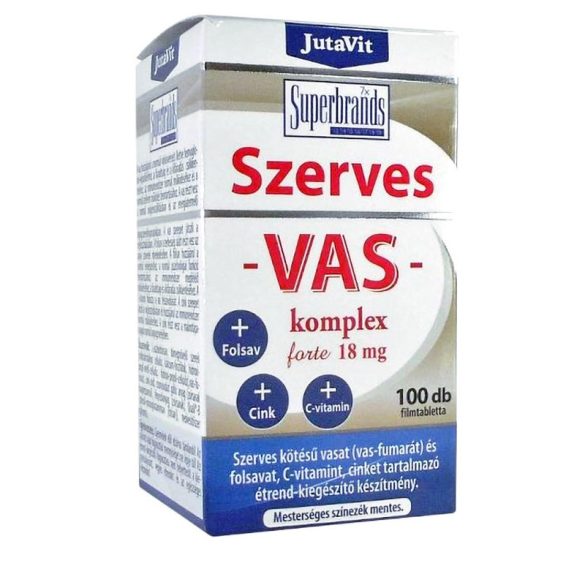 JutaVit Szerves Vas-komplex Forte 18mg filmtabletta 100db