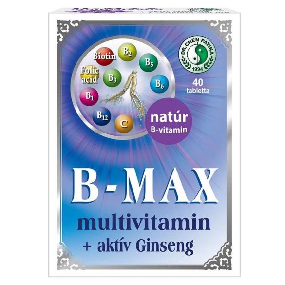 Dr. Chen B-Max multivitamin tabletta + aktív Ginseng 40 db
