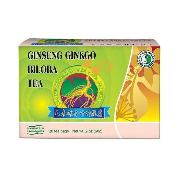 Dr. Chen Ginseng (Ginzeng) Ginkgo és Zöldtea - 20db