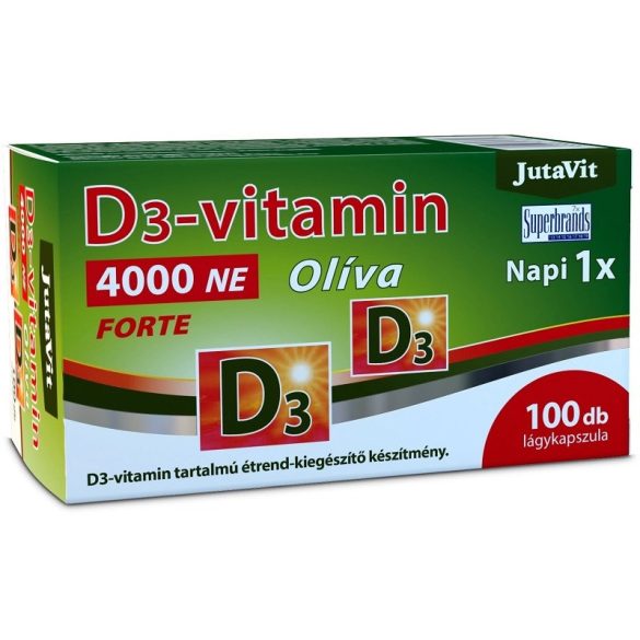 JutaVit D3 vitamin 4000NE Olíva Forte lágykapszula 100db