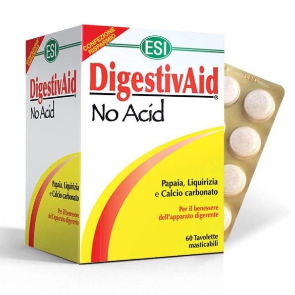 ESI DigestivAid - No Acid lúgosító-savlekötő tabletta - 60db