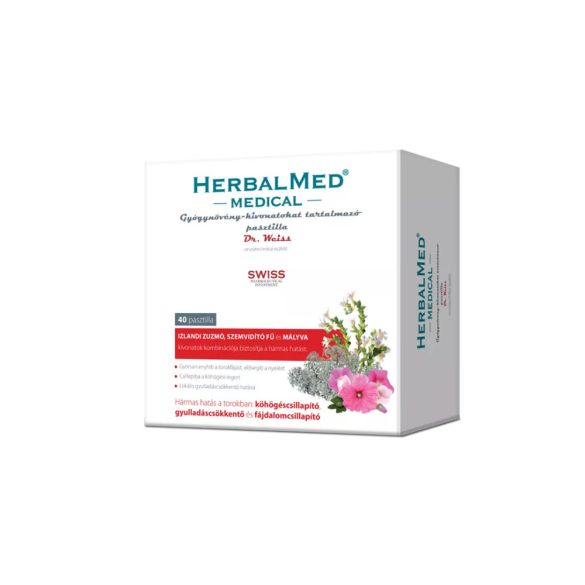 Herbalmed Medical gyógynövény pasztilla - 40db