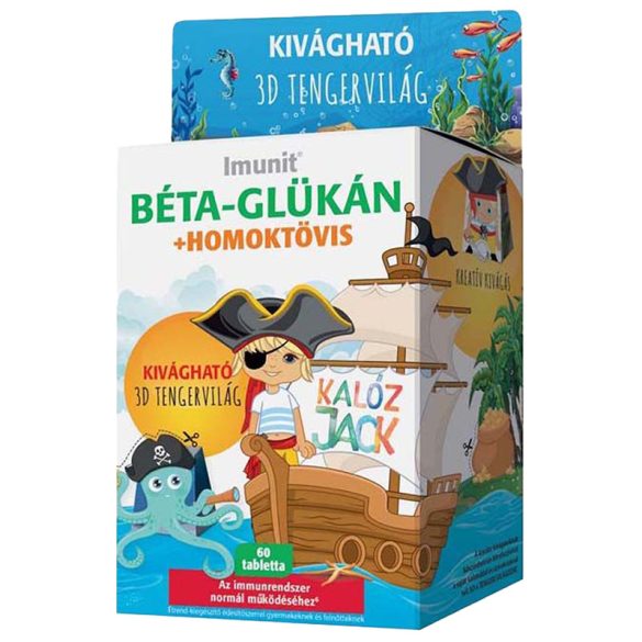 Imunit Kalóz Jack Béta-glükán és homoktövis tartalmú tabletta -  60db