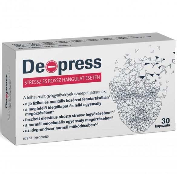Depress kapsz 30dbDe-press kapszula - A testi és lelki jó közérzetért - 30db